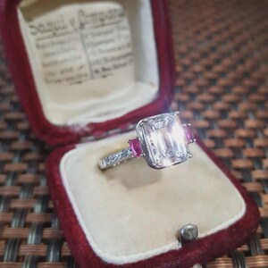 Sterling Silver Ring Pink Amethyst Ruby & Topaz Gemstones UK Size P / EU 56