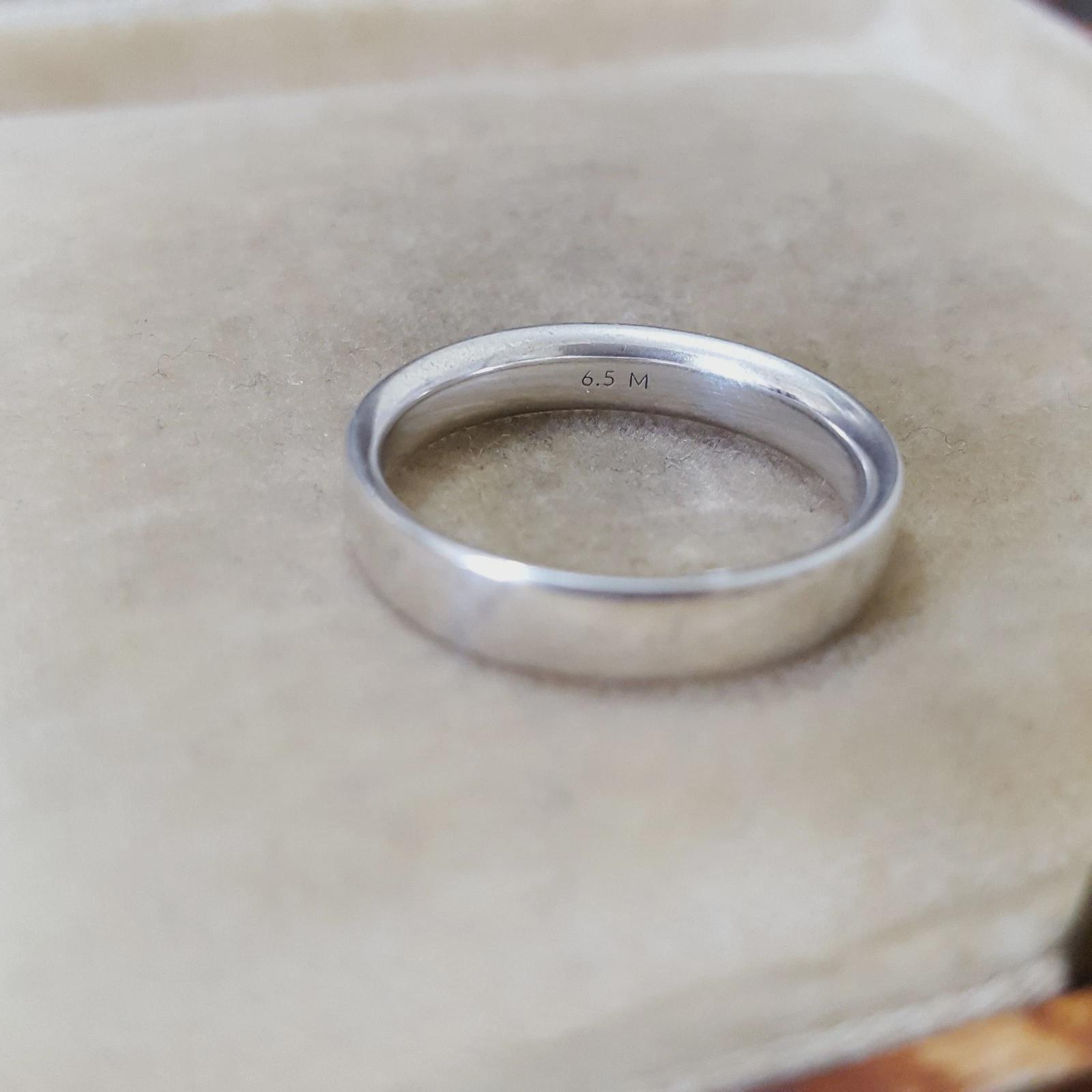 Monica Vinader 925 Sterling Silver Ring, Wedding Band, Size L.5 US
