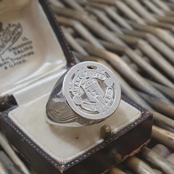 Vintage 925 Sterling Silver Men's Ring, Manchester United