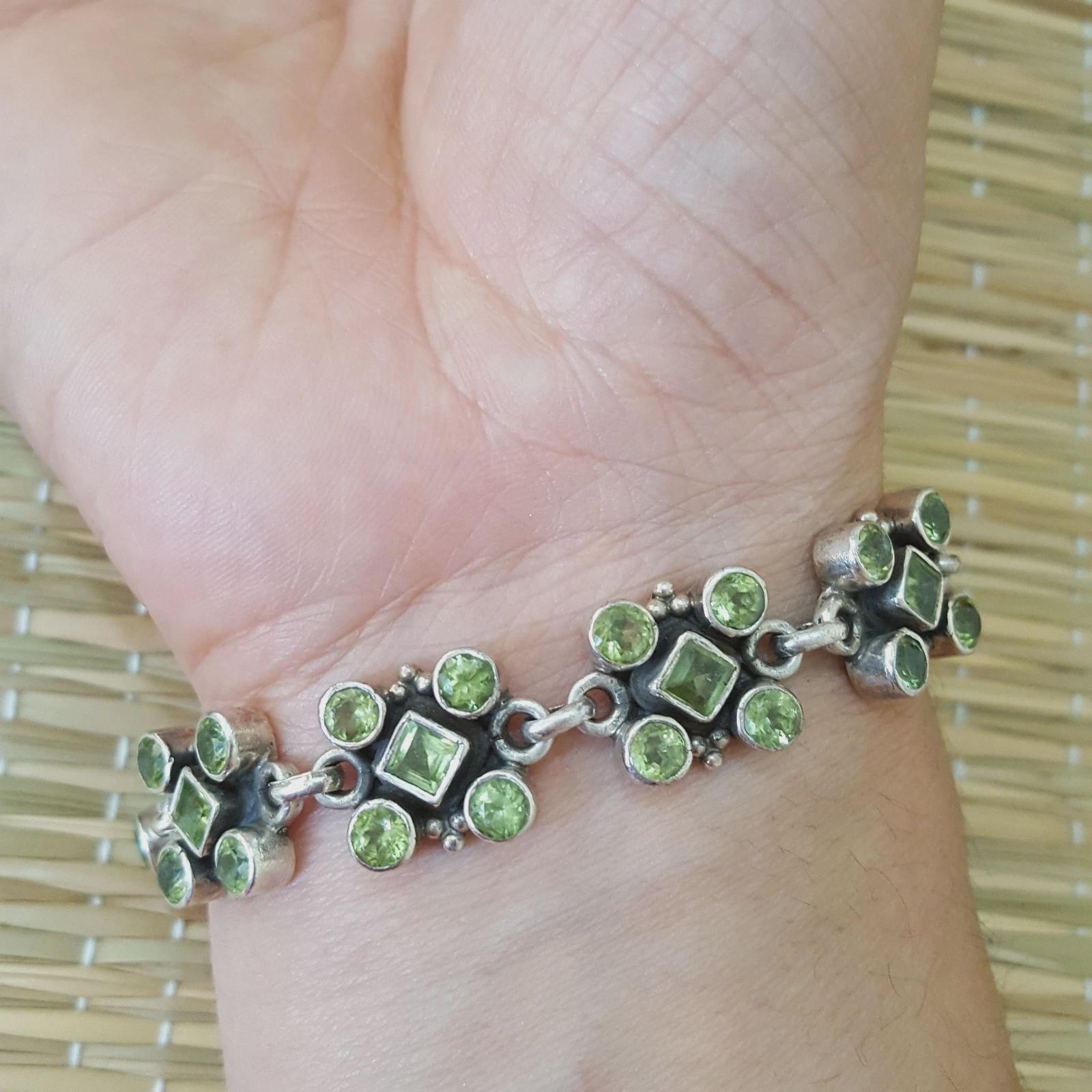 Bracciale in argento peridot - Italia