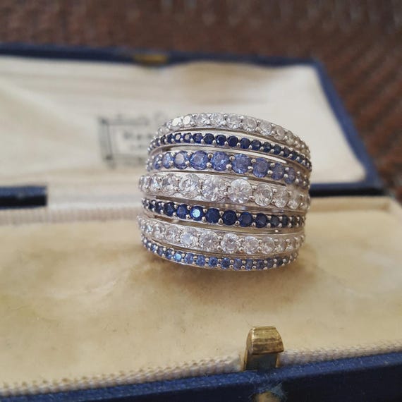 Diamonique Statement Ring Sterling Silver Simulat… - image 5