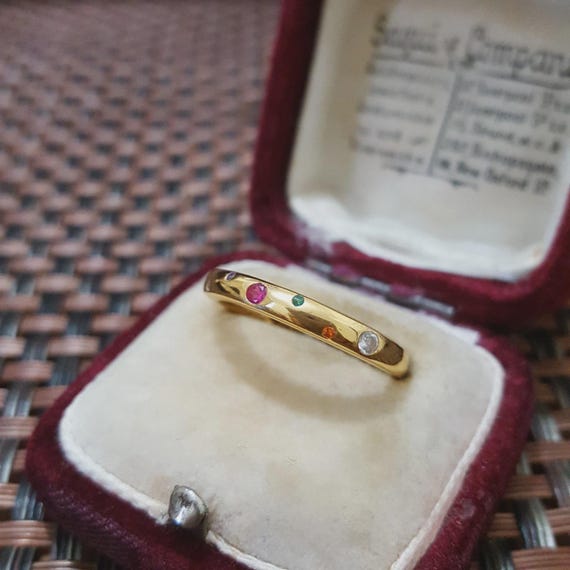 Sterling Silver Ring, Multi Gems Ruby Opal Emeral… - image 2