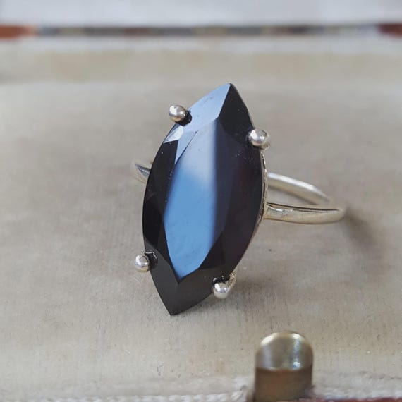 Gold Plated Sterling Silver Ring Black Onyx Gemstone Jewellery UK Size P View 6