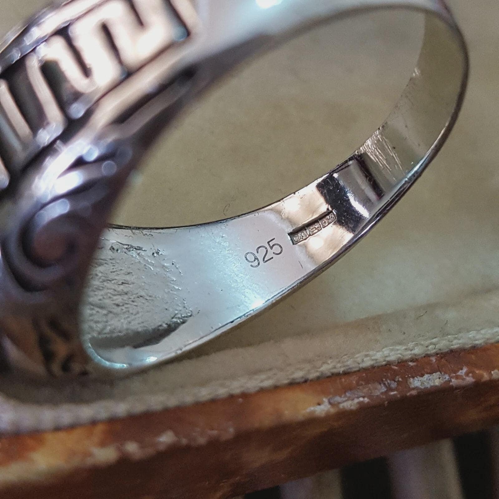 Vintage 925 Sterling Silver Men's Signet Ring, Black Onyx
