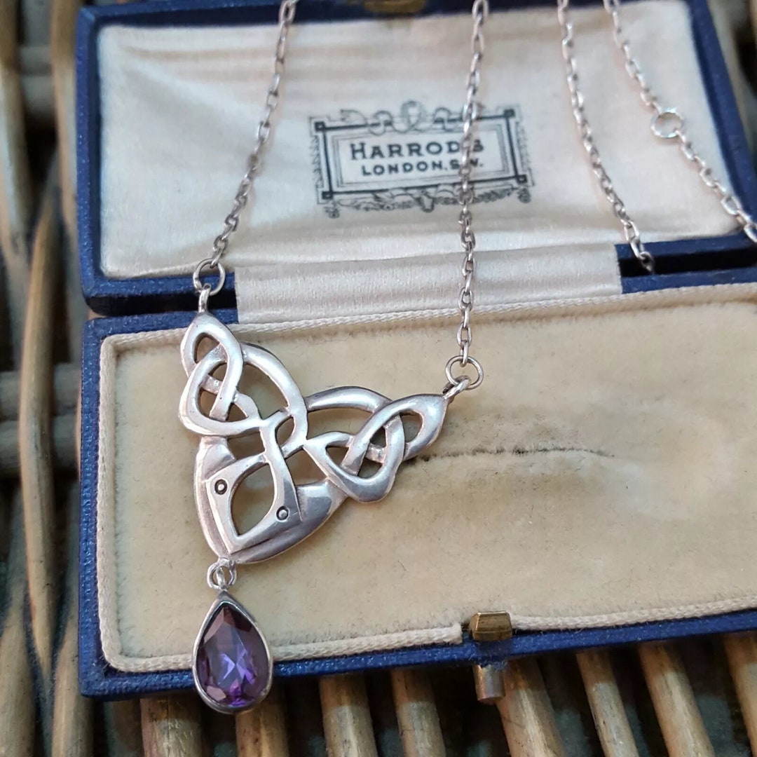 Kit Heath Vintage 925 Sterling Silver Necklace, Celtic, Natural