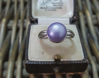 Honora 925 Sterling Silver Ring, Freshwater Pearl Ring, Size Q US 8, Lilac Pearl