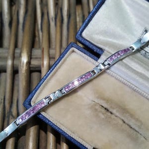 ブレスレット WILLIE and DUFFY Round pink sapphire bangle silver 925 handm Maker JH Marquise Cut Pink Sapphire 925 Sterling Silver Ring