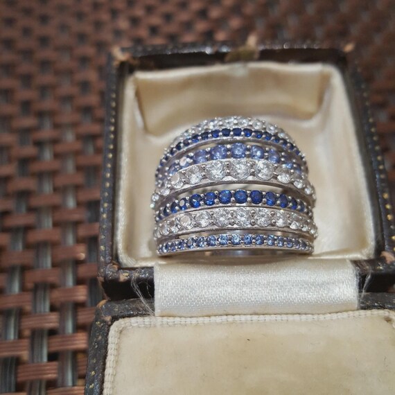 Diamonique Statement Ring Sterling Silver Simulat… - image 2