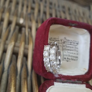 Diamonique 925 Sterling Silver Hoop Earrings, Sparkly Simulated Diamonds