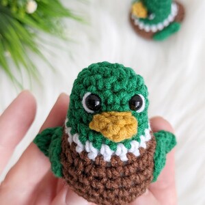 Crochet duck pattern, amigurumi mallard duck easy crochet pattern image 8