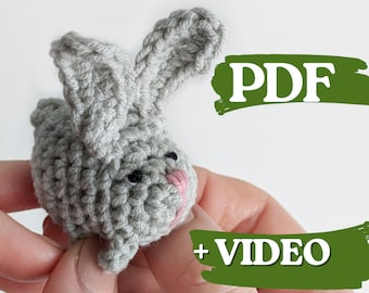 Crochet rabbit pattern, beginner crochet amigurumi bunny