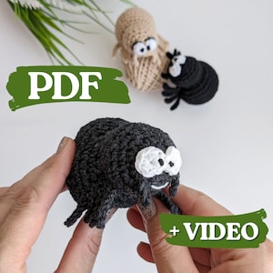 Crochet spider amigurumi pattern, easy crochet spider Halloween ornaments
