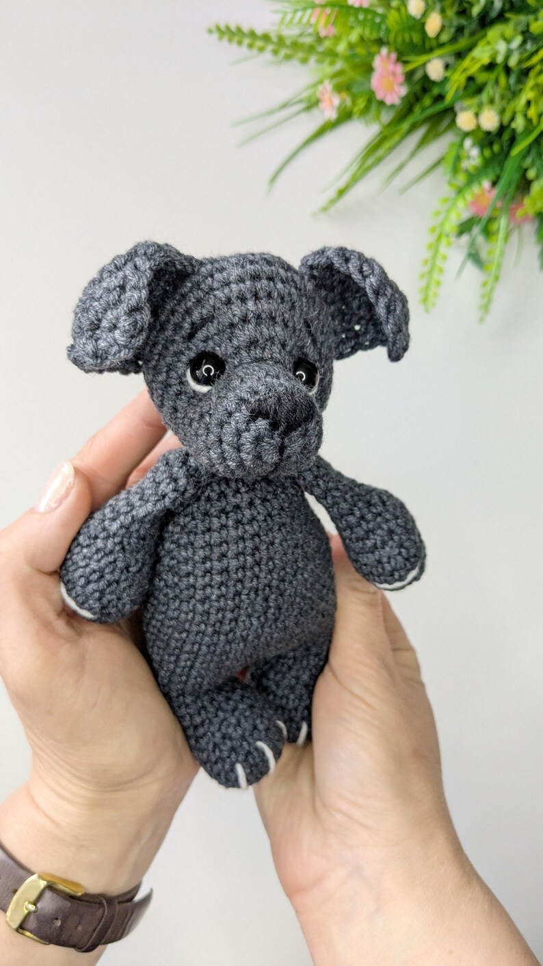 Häkelanleitung für ein Hundebaby-Kuscheltier, Amigurumi-Welpe, einfache Häkelanleitung für ein Plüschtier Bild 9
