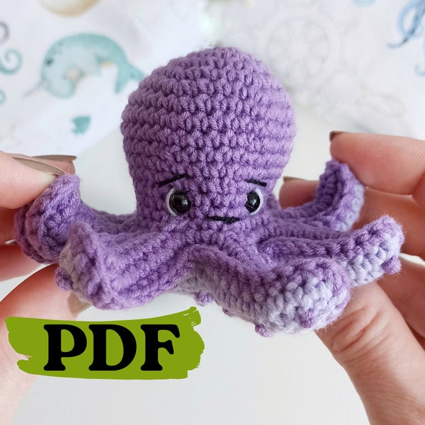 Octopus crochet pattern, easy crochet amigurumi octopus pattern