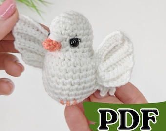 Crochet Dove Amigurumi Pattern, Crochet Bird Pattern