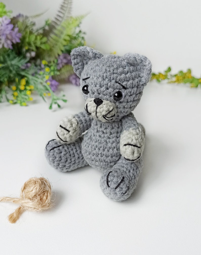 Crochet cat pattern black cat amigurumi keychain easy crochet Etsy