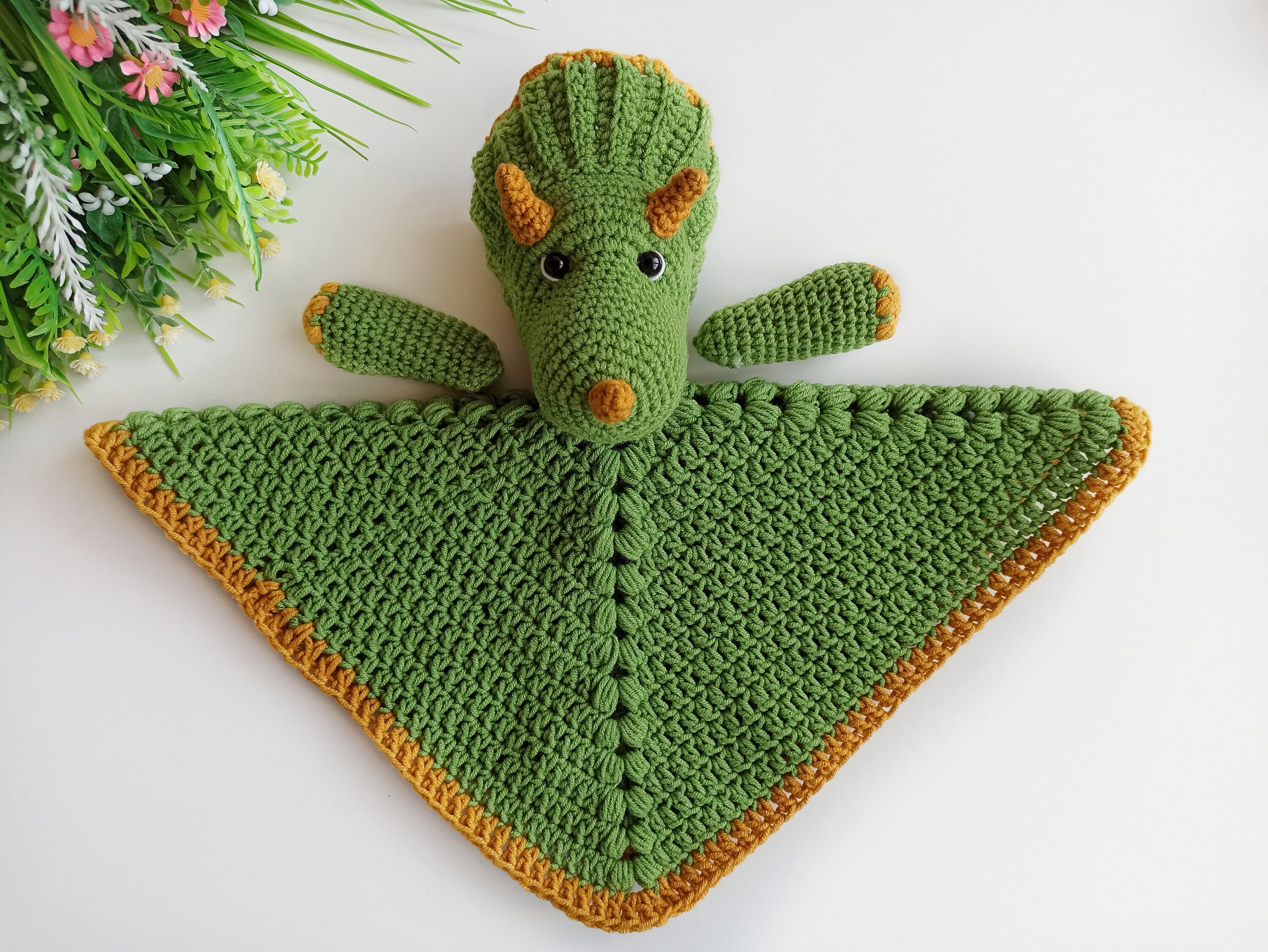 Dinosaur lovey blanket hotsell