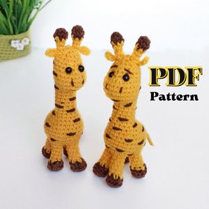 Giraffe crochet pattern, amigurumi pattern giraffe, mini crochet animals