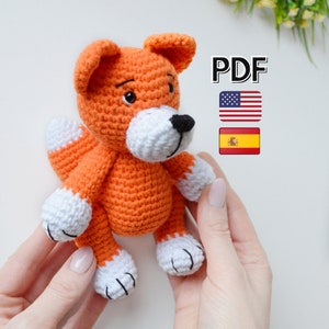 Crochet fox amigurumi pattern, woodland nursery decor, crochet animals pattern