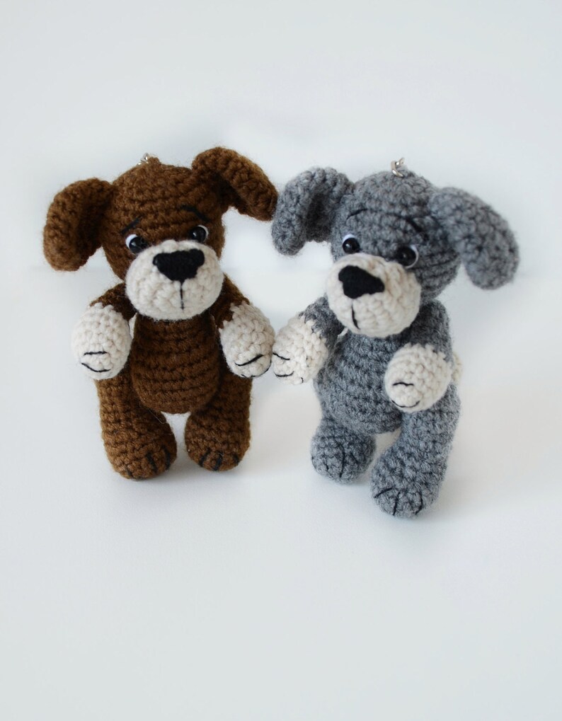 Stuffed dog keychain plush dog keyring small dog figurine Etsy