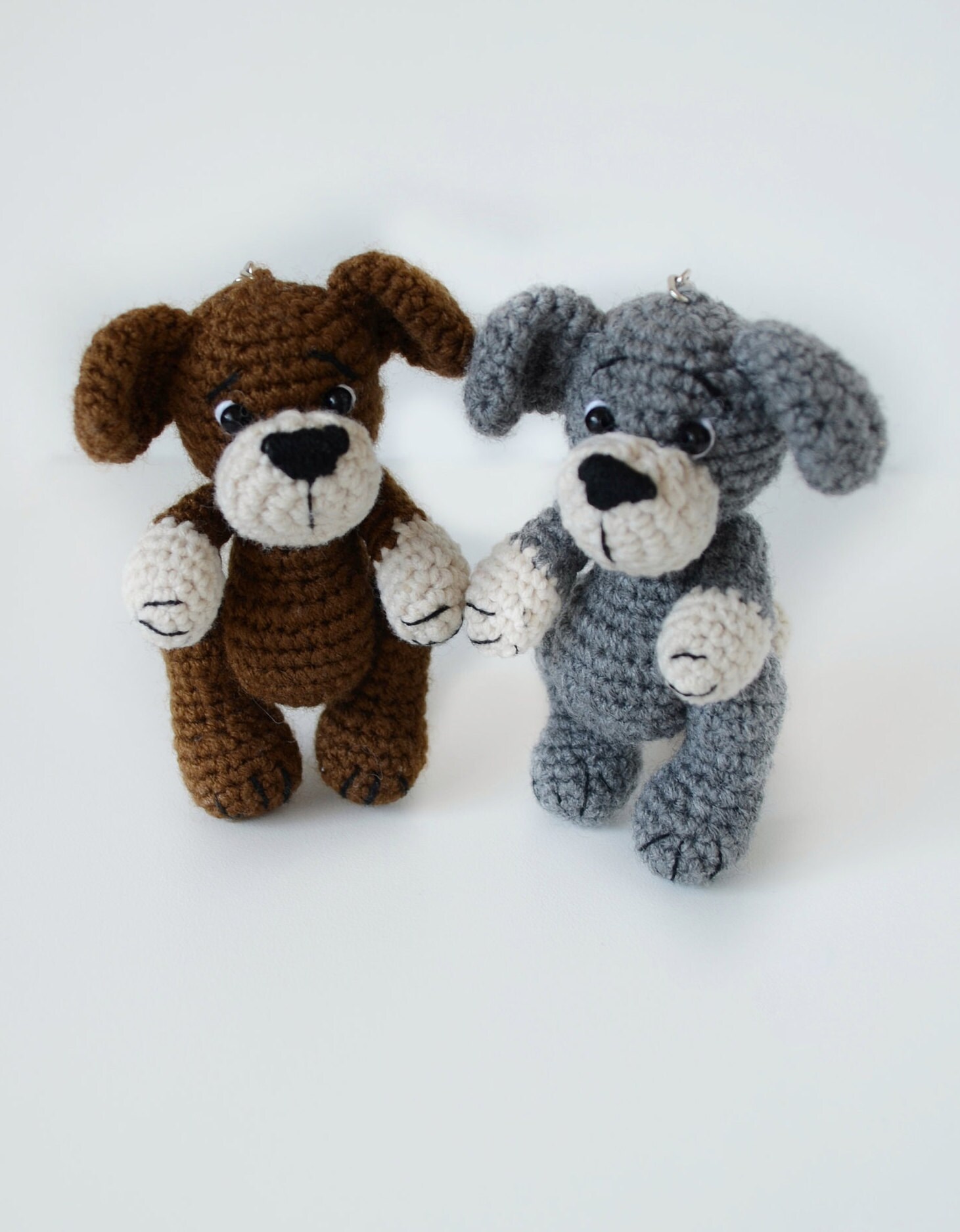 Stuffed dog keychain plush dog keyring small dog figurine Etsy