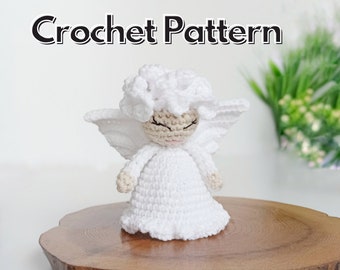Christmas angel ornament, Crochet angel pattern, angel amigurumi pattern