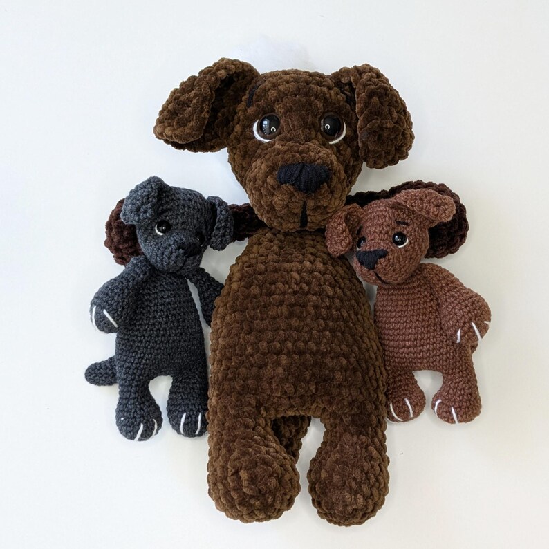 Häkelanleitung für ein Hundebaby-Kuscheltier, Amigurumi-Welpe, einfache Häkelanleitung für ein Plüschtier Bild 2