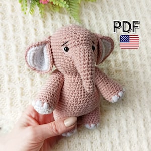 Wzór szydełkowy na słonia, wzór na słonia amigurumi