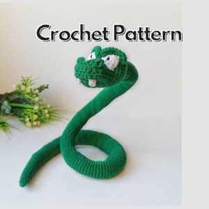 Crochet snake pattern, snake stuffed toy amigurumi pattern