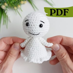 Halloween ghost easy crochet pattern, amigurumi ghost halloween decor
