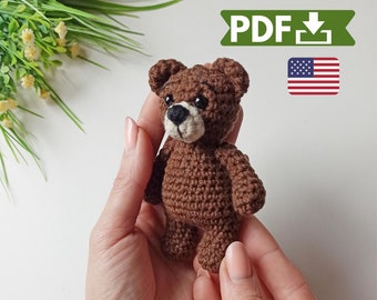 Crochet teddy bear, amigurumi bear pdf pattern