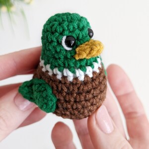 Crochet duck pattern, amigurumi mallard duck easy crochet pattern image 9