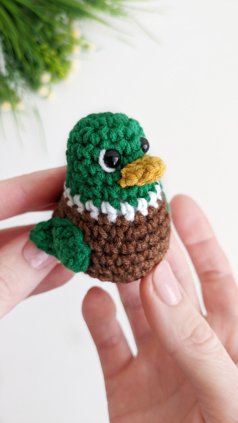 Crochet duck pattern, amigurumi mallard duck easy crochet pattern image 9