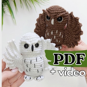 Crochet Owl Pattern, amigurumi bird pattern, crochet plushie