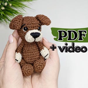 Crochet dog pattern, amigurumi dog pdf pattern