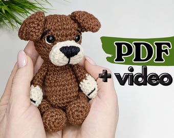 Crochet dog pattern, amigurumi dog pdf pattern