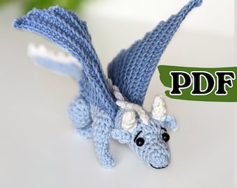 Celestial the Dragon crochet pattern, amigurumi dragon pattern