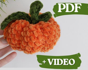 Crochet pumpkin pattern, easy crochet fall decor