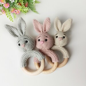 Crochet baby rattle pattern, bunny amigurumi pattern image 10