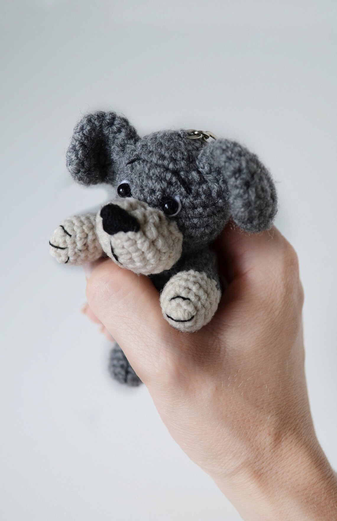 Stuffed dog keychain plush dog keyring small dog figurine Etsy