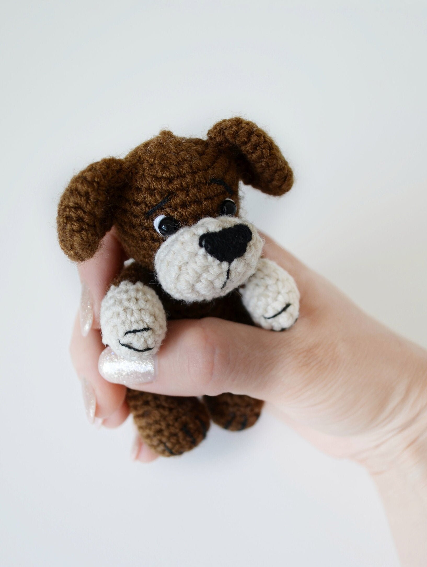 Stuffed dog keychain plush dog keyring small dog figurine Etsy