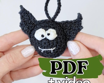 Amigurumi Bat Crochet Pattern: Mini Bat Halloween Keychain