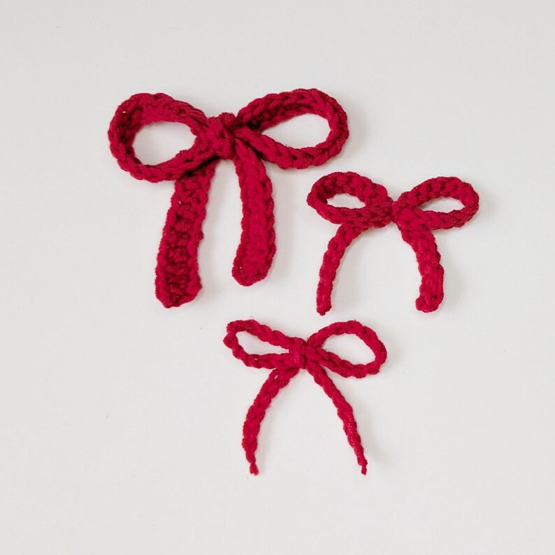 Crochet Bow 3 in 1 Pattern, Simple Hair Accessories image 7