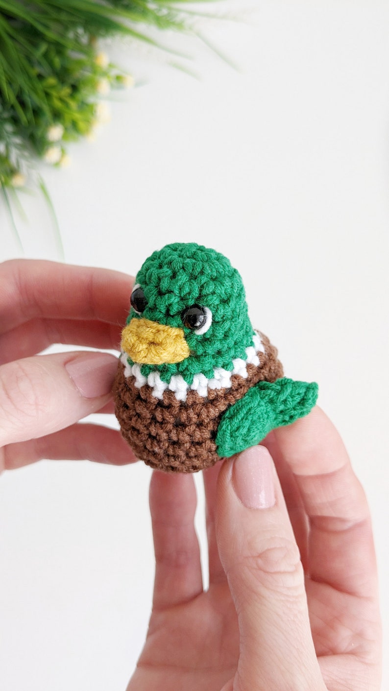 Crochet duck pattern, amigurumi mallard duck easy crochet pattern image 10