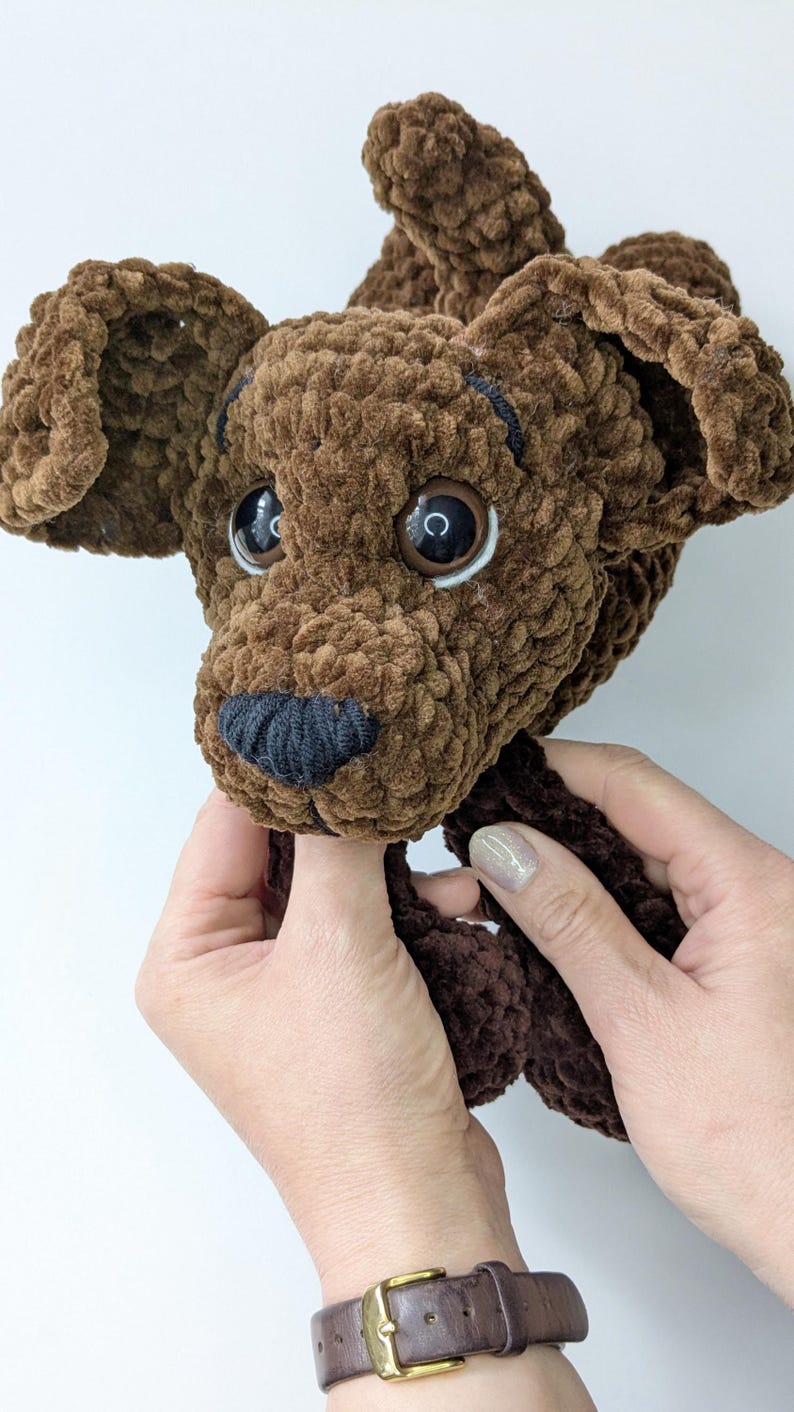 Häkelanleitung für ein Hundebaby-Kuscheltier, Amigurumi-Welpe, einfache Häkelanleitung für ein Plüschtier Bild 6