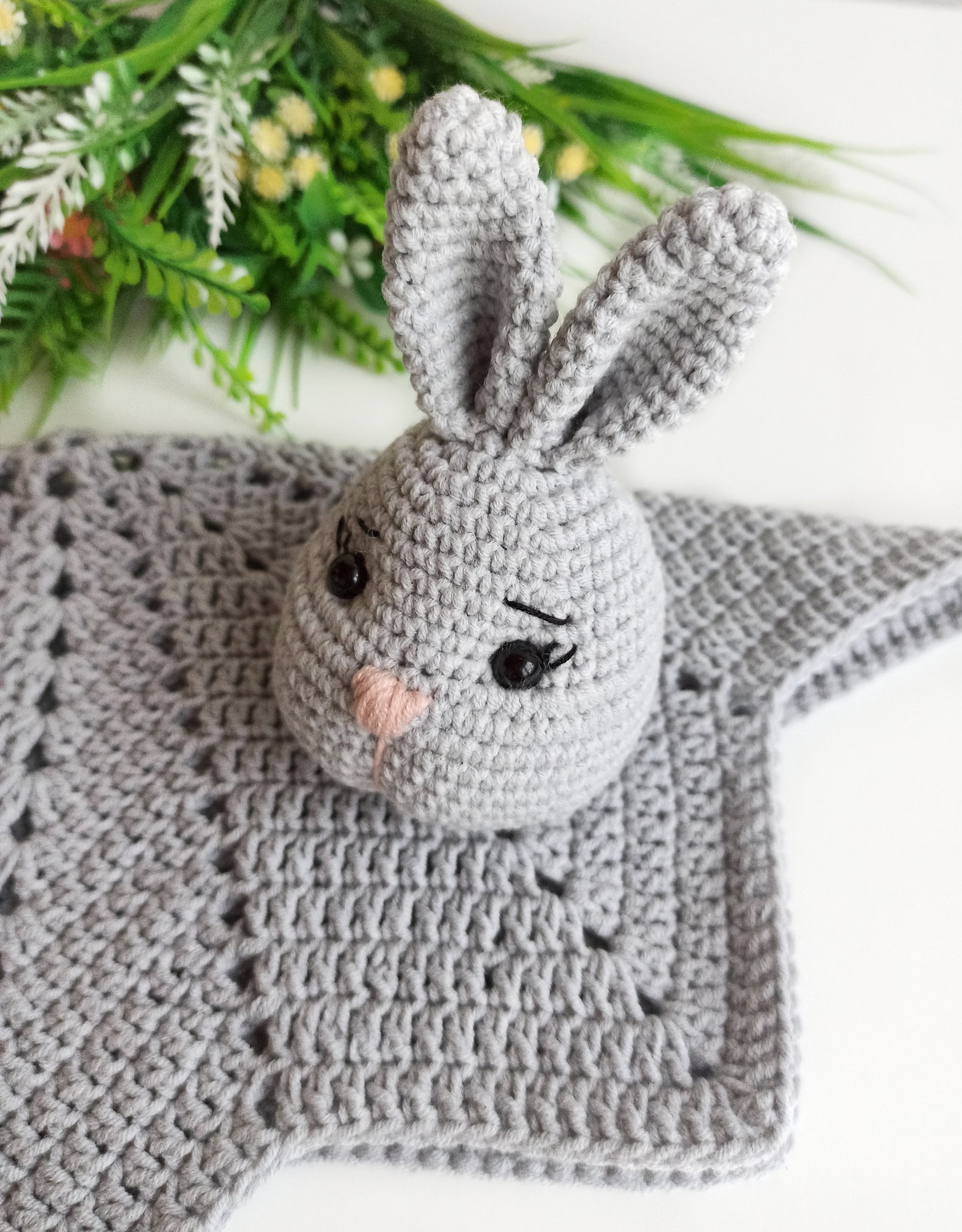 Crochet Bunny Baby Lovey Pattern, Crochet Blanket Pattern - Etsy