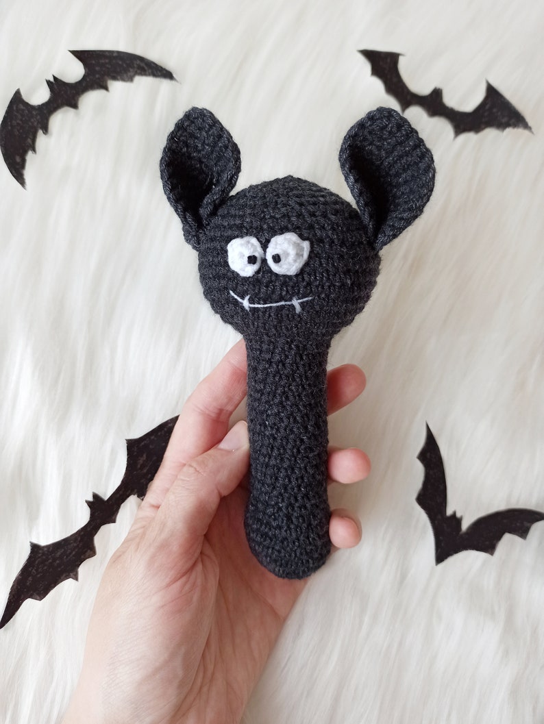 Bat Rattle Target Crochet Bat Baby Rattle Pattern, Halloween Crochet Baby Gift - Etsy