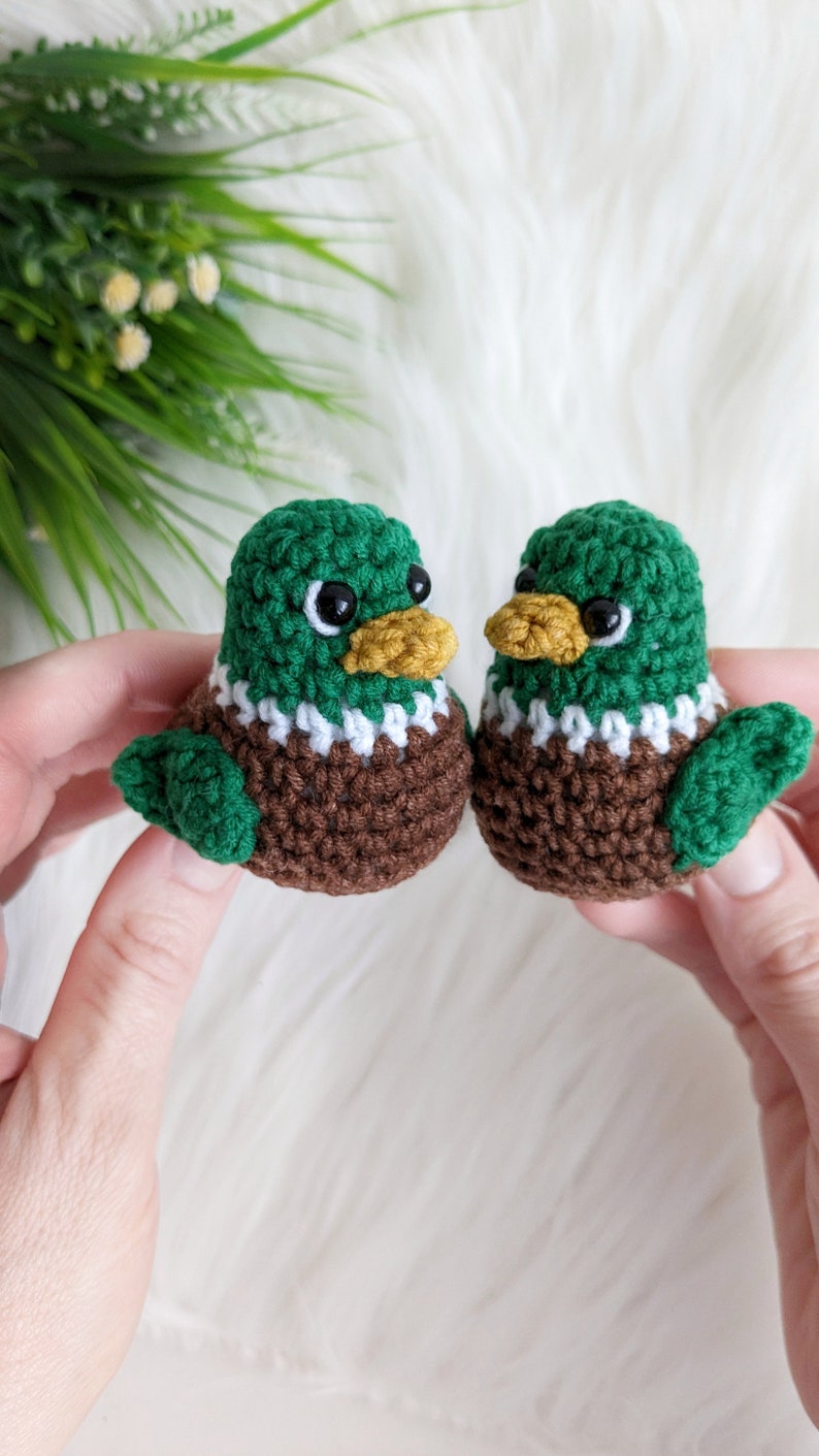 Crochet duck pattern, amigurumi mallard duck easy crochet pattern image 4