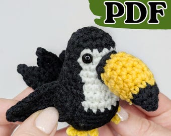 Toucan Crochet Pattern, Easy Crochet Amigurumi Bird Pattern