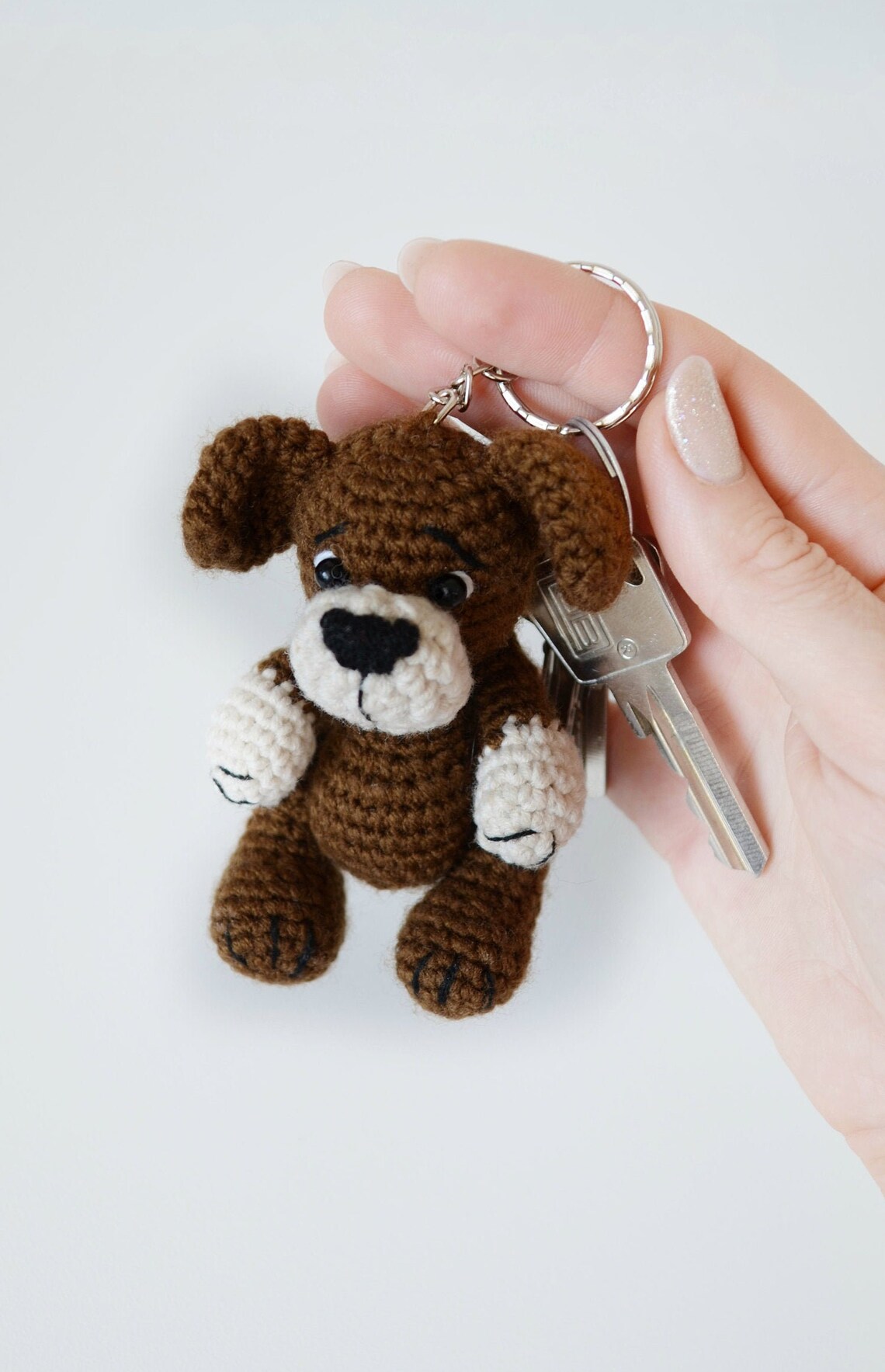 Stuffed dog keychain plush dog keyring small dog figurine Etsy